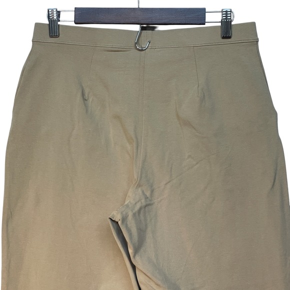 LL Bean Perfect Fit Pants Womens Medium Regular Khaki Tan Cotton Stretch 287678 - Picture 5 of 12